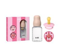 BIBS Set regalo neonato, 0-6 mesi, biberon 150 ml & 2 ciucci Colour, Blush