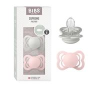 BIBS Supreme Ciuccio, 0-6 mesi, confezione da 2, Haze/Blossom