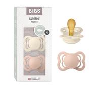 BIBS Supreme Ciuccio, 0-6 mesi, confezione da 2, Ivory/Blush