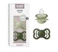 BIBS Supreme Ciuccio, 6-18 mesi, confezione da 2, Sage/Hunter Green