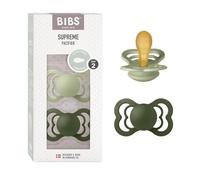 BIBS Supreme Ciuccio, 6-18 mesi, confezione da 2, Sage/Hunter Green