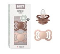 BIBS Supreme Ciuccio, 6-18 mesi, confezione da 2, Woodchuck/Blush