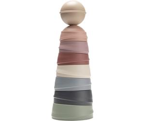 BIBS Wobbly Tower torre a blocchi Pastel Rainbow 6 m+ 8 pz