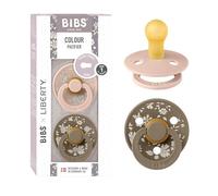 BIBS x Liberty Colour Ciuccio, 0-6 mesi, confezione da 2, Capel Blush