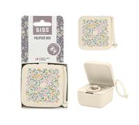 BIBS x Liberty Scatola Porta Ciuccio, Sterilizzatore, Chloe Meadow Ivory | Contiene fino a 3 ciucci | Custodia sterilizzante | Materiale alimentare senza BPA | Facile accesso