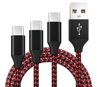 BIBTIM Cavo USB di tipo C, [3 pezzi,1M] Cavo USB C QC3.0 cavo di ricarica in nylon per Samsung Galaxy S22, S21, S9, S8, A52, A51, Note 20, Huawei Mate 40, Xiaomi 11, Google Pixel 5, Switch PS5.
