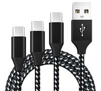 BIBTIM Cavo USB di tipo C, [3 pezzi,2M+2M+2M] Cavo USB C QC3.0 cavo di ricarica in nylon per Samsung Galaxy S22, S21, S9, S8, A52, A51, Note 20, Huawei Mate 40, Xiaomi 11, Google Pixel 5, Switch PS5.
