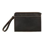 BIBTOO Genuine Leather Men's Wallet Clutch Bag Card Holder Long Wallets Zipper Large Capacity Vintage Male Purses