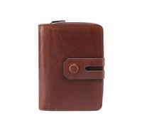 BIBTOO Genuine Leather Wallet for Men Male Vintage Cowhide Short Small Men's Purse Card Holder with Zipper