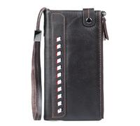 BIBTOO Leather Wallets for Men, Card Holders Slim Wallet Mens Long Purses,Best Choice(Brown)