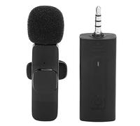 Bibulkoye Microfono lavalier wireless Mini microfono da bavero professionale Plug and Play con riduzione del rumore per la registrazione in live streaming