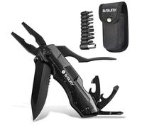 BIBURY Multitool, Coltello Multiuso, 5 in 1 Coltello Multifunzione in Acciaio Inossidabile, Pinza Multiuso con Coltello, Pinze, Cacciavite per Campeggio, Fai-da-te, Escursionismo, Caccia e Pesca