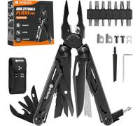 BIBURY Pinza Multiuso in Acciaio Inox, Multitool, Pinza Multifunzione con Forbici Potenziati, Seghe Sostituibili e Set di Cacciaviti per Esterno, Campeggio, Emergenza, Idee Regalo Uomo Regalo Papa