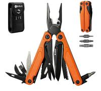 BIBURY Pinza Multiuso Leggere con Manico in G10, Pinza Multifunzione con Inserti Taglio Fili e Forbici, Coltellino Multiuso, Multitool per Campeggio, Escursionismo, Fai-da-te, Regalo Uomo - Arancione