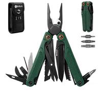 BIBURY Pinza Multiuso Leggere con Manico in G10, Pinza Multifunzione con Inserti Taglio Fili e Forbici, Coltellino Multiuso, Multitool per Campeggio, Escursionismo, Fai-da-te, Regalo Uomo - Verde