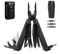 BIBURY Pinza Multiuso Leggere con Manico in G10, Pinza Multifunzione con Inserti Taglio Fili e Forbici, Coltellino Multiuso, Multitool per Campeggio, Escursionismo, Fai-da-te, Regalo Uomo - Nero