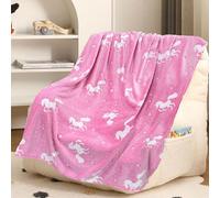 Bibykivn Coperta a forma di unicorno, per bambini, morbida coperta per bambini di 1-10 anni, per bambine e ragazzi, morbida coperta regalo (unicorno 2, 120 x 150 cm)