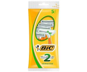 BIC 2 - Rasoio a lama doppia, confezione da 5