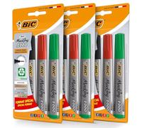 BIC 2000 - Pennarello indelebile a punta tonda con inchiostro nero ad asciugatura rapida, non tossico, resistente all'acqua, durevole, per ufficio, scuola, casa e uso industriale, confezione multipla