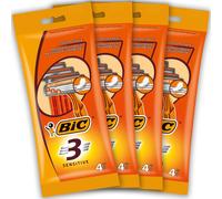 BIC 3 rasoi monouso da uomo, a testa fissa, tripla lama per una rasatura ravvici