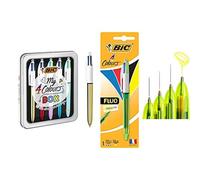 Bic 4 Colori Penne A Sfera A Scatto Assortite Punta Media (1.00 Mm), Confezione
