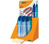 Bic 4 Colors Smooth Gradient - Confezione da 30 penne a sfera a scatto - Punta media da 10 mm - Scrittura più fluida del 40% - 4 colori