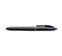 BIC 4 Colours Black Barrel Pro Ball Pen Pack of 12