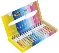 BIC 4 Colours Special Collection - 15 Ballpoint Pens - Medium 1.0mm & Wide 1.6mm