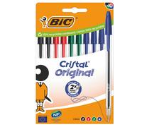 BIC - 516354 - Penna a sfera Cristal - punta media 1,0mm - colori assortiti - Bic - conf. 10 pezzi - 103963 - Conf. da 1 Pz. - 516354