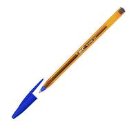'BIC - Set di 3 penne a sfera cristallo arancione punta fine blu