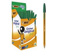 Bic 872730 Penna a Sfera Cristal, Fine, 0.8 mm, Confezione da 50, Verde