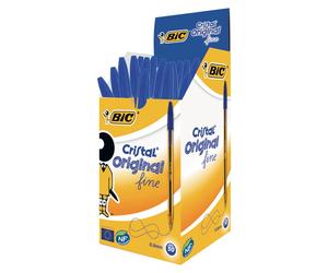 BIC - 872730 - Penna sfera Cristal - punta fine 0,8 mm - blu - Bic - conf. 50 pezzi - 57677 - Conf. da 1 Pz. - 872730