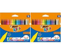 BIC 875771 Astuccio con 18 Pastelli (Confezione da 2)
