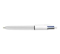 Penna a Sfera a Scatto 4 Colours Shine Silver Bic - 1 mm - 919380 (Blu Nero Ross