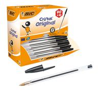 BIC - 942911 - Penna a sfera Cristal - punta media 1,0mm - nero - Bic - conf. 90+10 pezzi - 64364 - Conf. da 1 Pz. - 942911