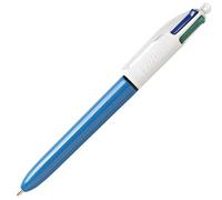 Penna a sfera a scatto multifunzione 4 Colours Classic - punta 1,0mm - nero, blu, rosso, verde - Bic - conf. 12 pezz