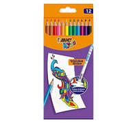 BIC Kids Evolution Illusion Erasable Colored Pencils, Pack of 12 12 count (Pack