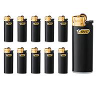 Bic - Accendino Mini J25, 25 pezzi, colore: Nero/Oro