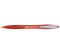 Bic Atlantis - Penna a sfera a scatto, rosso - 1 mm