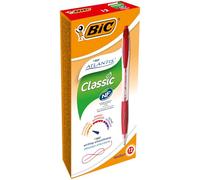 Penna a sfera a scatto Atlantis Classic - punta 1,0mm - rosso - Bic - conf. 12 pezzi Quantita min. 1