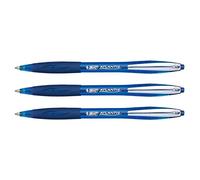 BIC Atlantis Premium 1.0 - Set di 3 penne a sfera retrattile blu