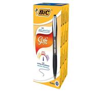 Bic Atlantis Soft 12pz Penna a Sfera Nero Tratto 1.00 mm