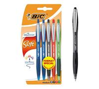 BIC Atlantis soft pack di 5 stylos-bille retrattile punta media colori assortiti