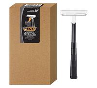 BIC Bic - Rasoi da barba usa e getta da uomo, in metallo, lama singola, 30 pezzi (6 confezioni da 5 rasoi), 30 pezzi