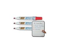 BIC - Board Marker Bullet Tip 3 - 5.5mm Rosso Pack3 & Whiteboard