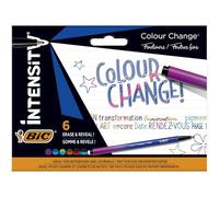 Confezione da 6 pennarelli Bic Intensity Colour Change - Tecnologia Color Change - Punta Fine 0,4 mm - Colori Assortiti