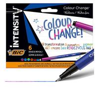 Confezione da 6 pennarelli Bic Intensity Colour Change - Tecnologia Color Change - Punta Fine 0,4 mm - Colori Assortiti