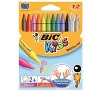 Bic Kids Plastidecor Crayons Colour Hard Long-lasting Sharpenable Vivid Assorted