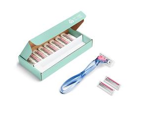 BIC Click 3 Soleil Sensitive Rasoio da Donna Ricaricabile, 1 Manico in Plastica Riciclata al 30%, 10 Ricariche, Striscia Emolliente, Blu - Confezione da 1+10 Unità