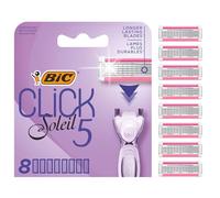 BIC Click 5 Soleil Lamette di Ricambio Rasoio da Donna, 5 Lame, Confezione da 8